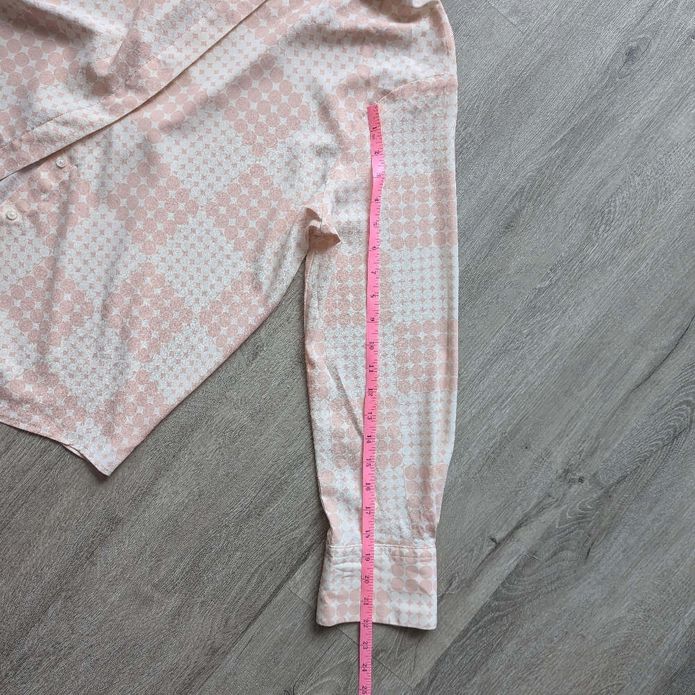Flowy Patterned Button Down Mango Top - Picture 7 of 9